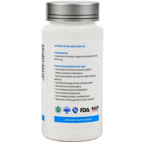 Agaricus Blazei Brionel mushroom extract, Brionel, 60 cap.