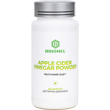 Яблучний оцет, Apple Cider Vinegar Powder Brionel, 60 кап