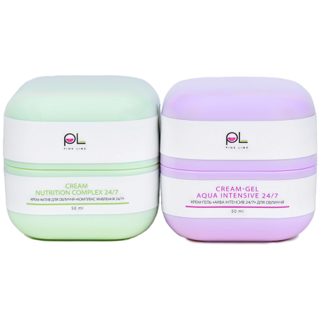 Set-complex for daily facial care, Skin care set-complex daily 24/7 Pink Lime™