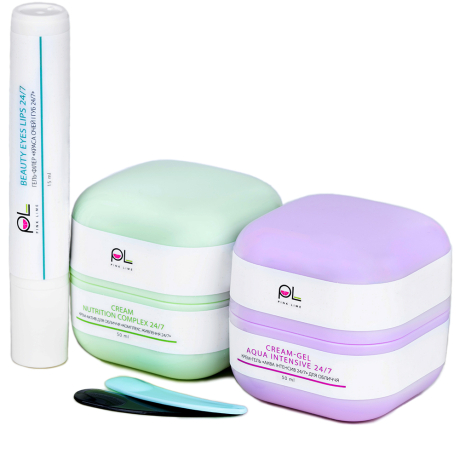 Set-complex for daily facial care, Skin care set-complex daily 24/7 Pink Lime™